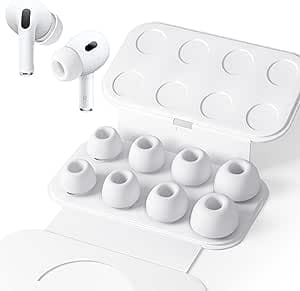 Seltureone 4 Pairs Replacement Earbuds for Airpods Pro/Airpods Pro 2 with Noise Reduction Hole, Soft Silicone Non-Slip Replacement Earplugs (Various Sizes, XS/S/M/L)