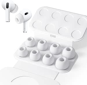 Seltureone 4 Pairs Replacement Earbuds for Airpods Pro/Airpods Pro 2 with Noise Reduction Hole, Soft Silicone Non-Slip Replacement Earplugs (Various Sizes, XS/S/M/L) - Image 1