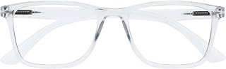 OPULIZE NYX Lunette anti lumiere bleue femme & homme - Lunette Loupe Ecran/Gaming - Anti-éblouissement, UV400, Légère - Rectangulaire - Translucide - + 3,50 - Image 1