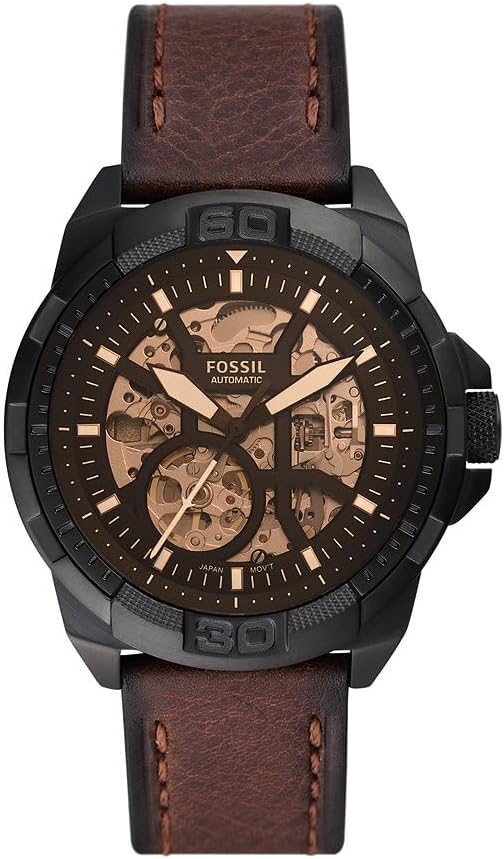 Fossil Montre 0’s Bronson de Automatique en Acier Inoxydable, Anthracite, pour Homme, ME3218 - Image 1