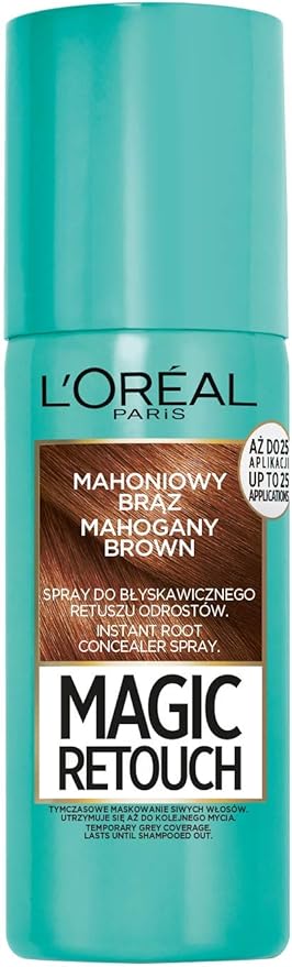 L'Oréal Paris Magic Retouch Root Killer Spray, Mahogany Brown, 75 ml - Image 1