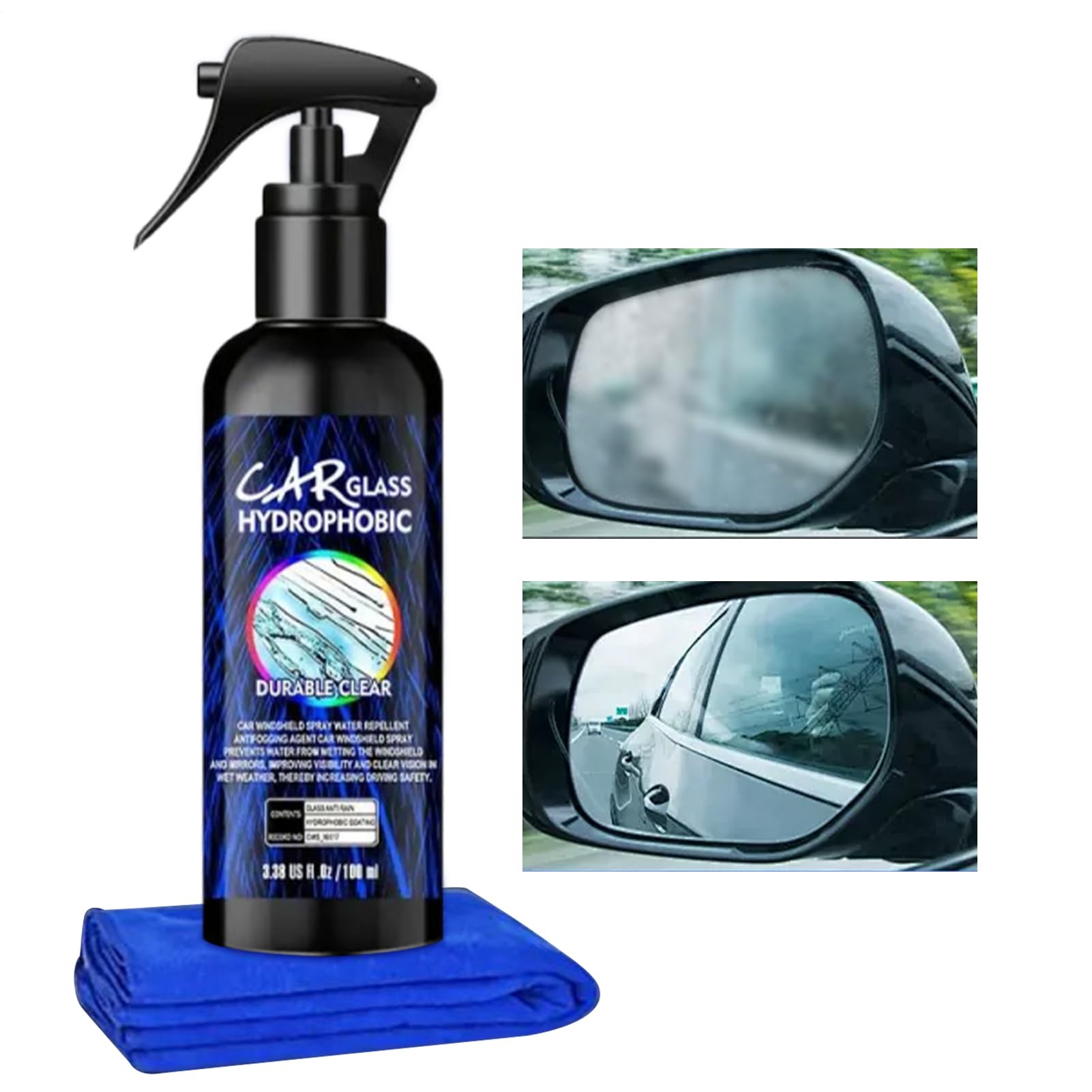 Nettoyant Dégraissant Vitres Voiture,Spray 100ml Décapant Film Gras Pare-brise Voiture - Polish Automobile Nettoyage Polissage Meubles Pneus Phares Rétroviseurs Camping-cars - Image 1