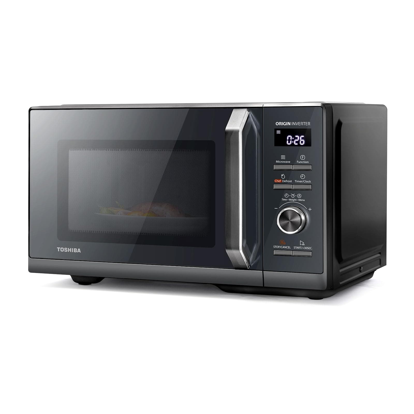Toshiba, MW3-AG25PFI(MG), Microwave Oven 25L 3-in-1 900W, Morandi Bright Grey, 6 Programs, 10 Power Levels, 7 Automatic Menus, Easy Cleaning
