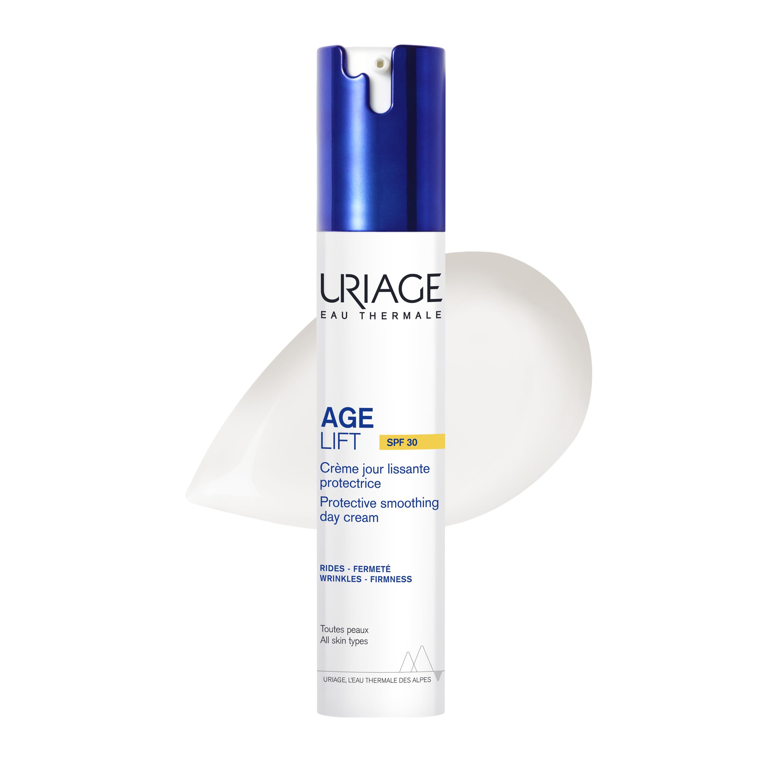 Uriage Age Lift Protective Smoothing Day Cream SPF30 with Retinol & Hyaluronic Acid - Face, Neck and Neckline Cream - Less Wrinkles, More Firmness - Creamy Non-Greasy Texture - 40 ml - Image 1
