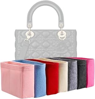 Xoppia Organiseur de sac compatible avec le grand sac Dior Lady avec doublure en feutre pour femme (Style A, beige) - Image 1