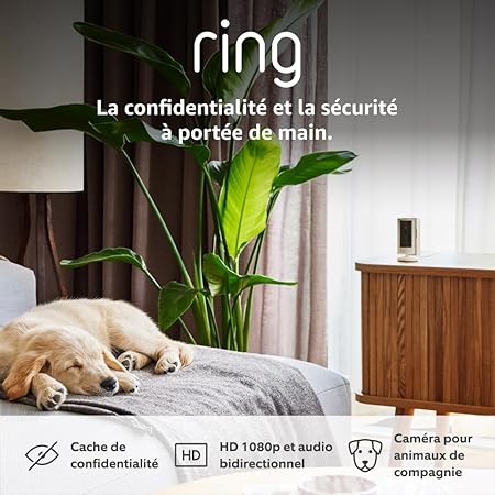 Ring Indoor Camera (Indoor Camera 2nd Gen.) | Wifi Home Security Camera for Animals, 1080p HD Video, Two-Way Audio, Privacy Cover | Free 30J Ring Protect Trial - Image 1