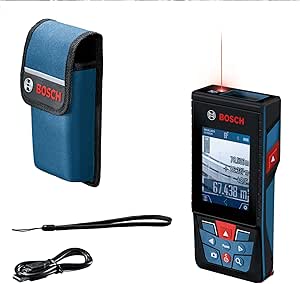Bosch Professional GLM Laser Rangefinder 150-27 C (Built-in Camera, Built-in 3.6 V Battery, Range: Up to 150 m, Robust, IP54, ± 1.5 mm*, Hand Strap, Cover) - Image 1