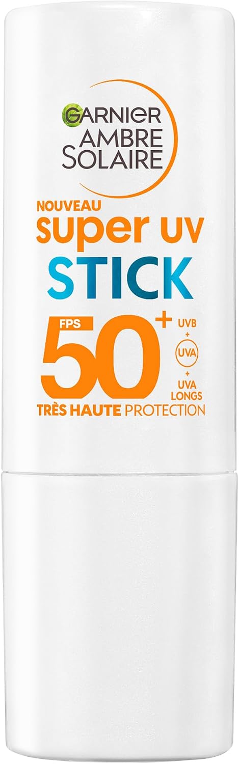 GARNIER Ambre Solaire - Stick Solaire Super UV SPF50+ - Invisible - Protège Des UV Quotidiens - Hydratation 8H - Beurre de Karité & Vitamine E - Vegan & Cruelty Free - Tous Types de Peaux - 9ml - Image 1