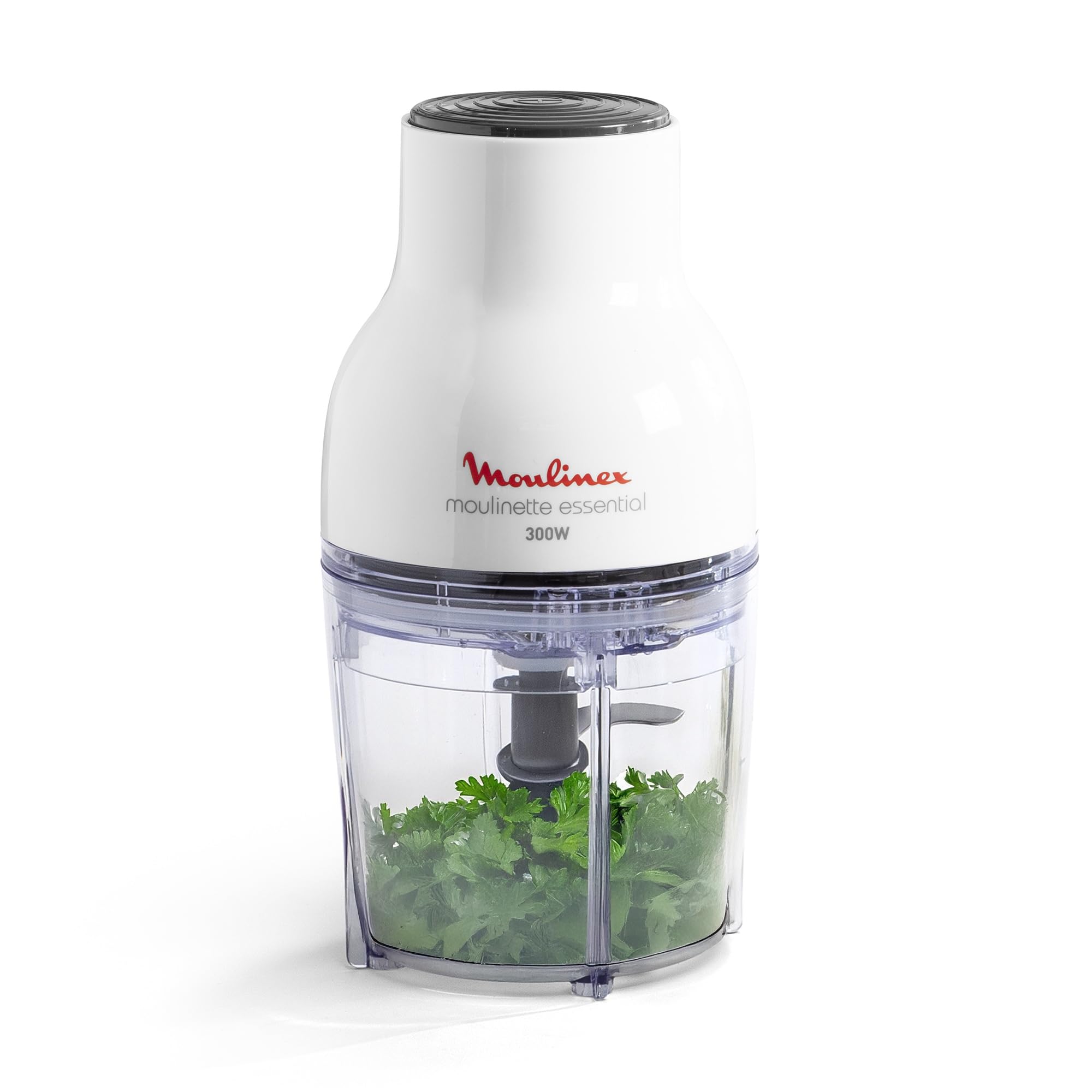 Moulinex Electric Chopper, 400 ml, 300 W, 4 Blades, 3-in-1 Function, Chopper, Blender, Mixed, Single Pressure System, Essential DJ520110, White - Image 1