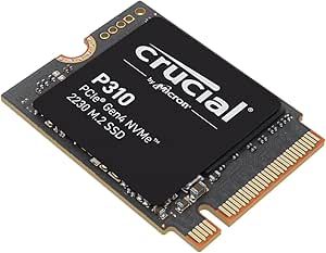Crucial P310 SSD 1TB PCIe Gen4 NVMe M.2 2230, Up to 7.100MB/s, Compatible with Steam Deck, ASUS ROG Ally, MSI Claw & Microsoft Surface, Solid State Drive - CT1000P310SSD2 - Image 1