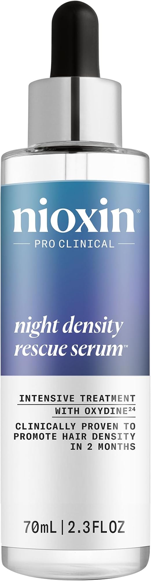 NIOXIN Night Density Rescue Serum - Growth Booster Thickening Night Serum - Enriched with Ginger and Caffeine (70ml) - Image 1