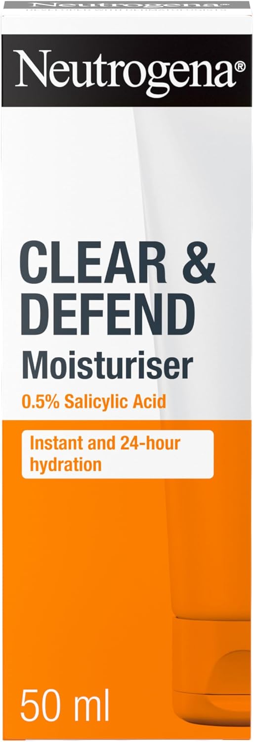 Neutrogena Spot Controlling 0.5% Salicylic Acid Hydrating Cream (1 x 50ml) Moisturizing Face Cream for Acne Prone Skin, Oil-Free Moisturizer - Image 1