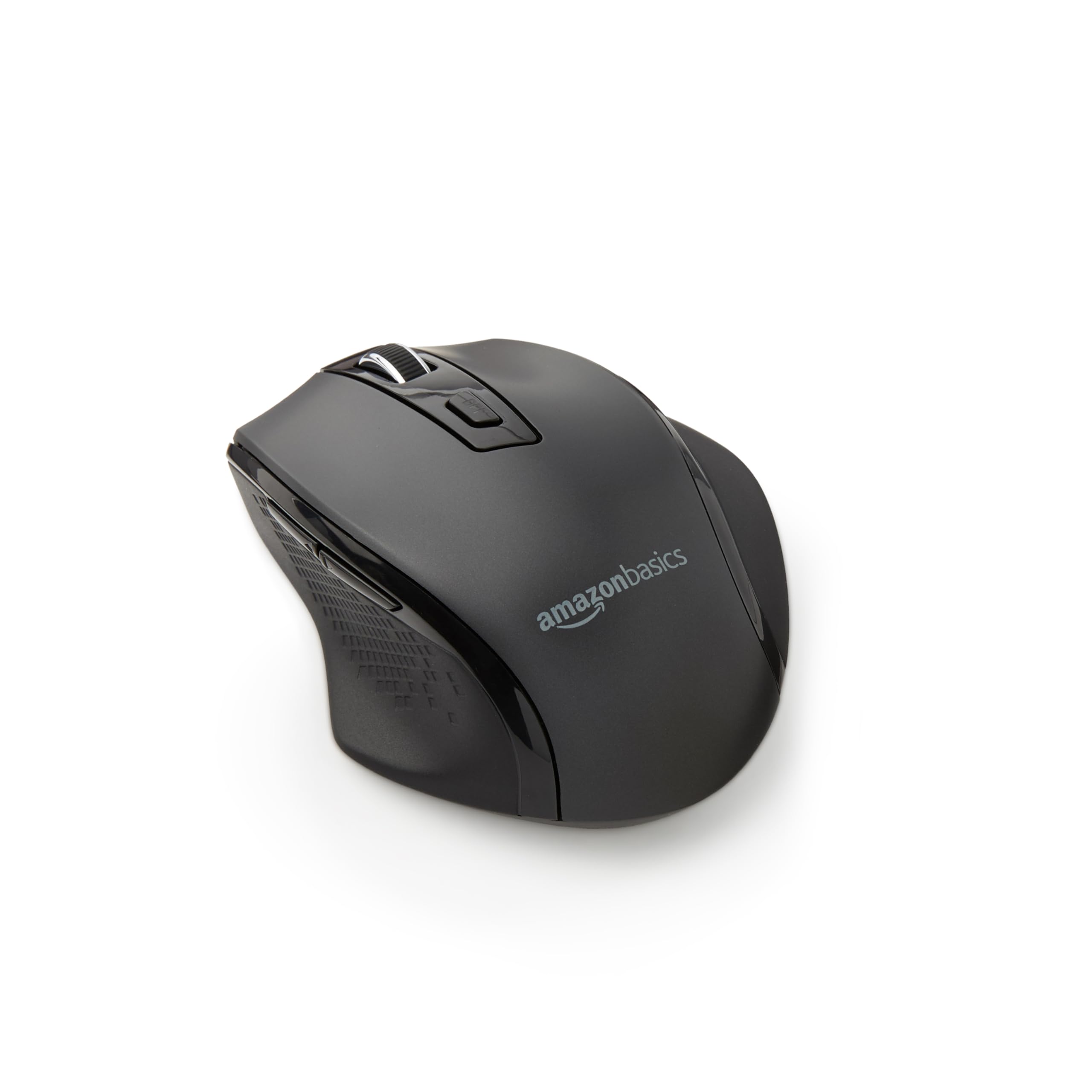 Amazon Basics Ergonomic Wireless Mouse - Adjustable DPI - Black - Image 1