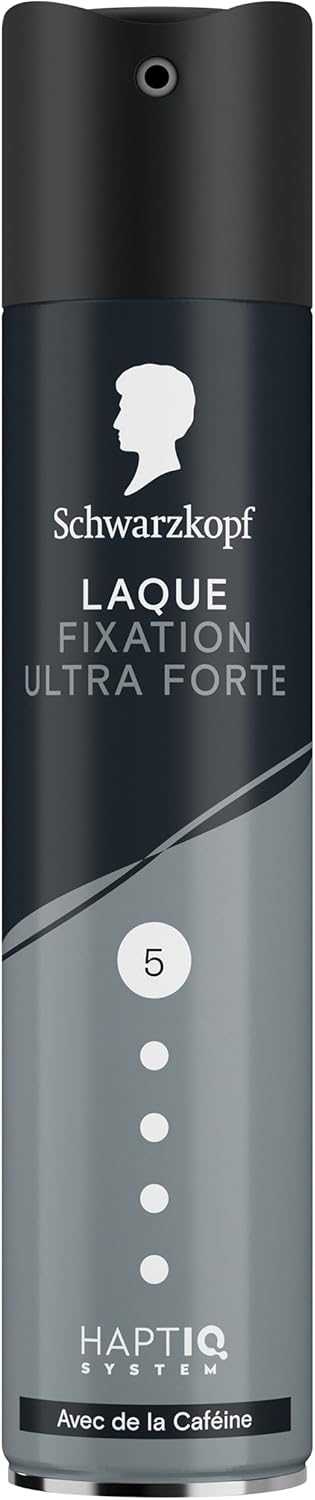 SCHWARZKOPF, Laque Fixation Ultra Forte, Technologie Haptiq System, Formule à la caféine, Végane, Sans silicone, Protège contre humidité et vent, Tenue et resistance longue durée, 250ml - Image 1