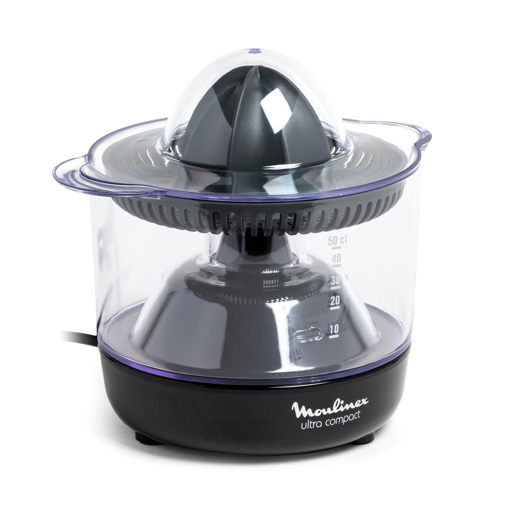 Moulinex Electric Citrus Press, Double Rotation, Capacity 0.45 L, Ultra Compact, Black PC120870 - Image 1