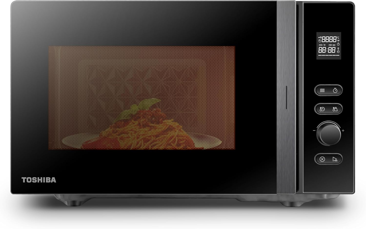 Toshiba Microwave 20L MV-AM20T(BK), 800W, 12 Automatic Menu, 5 Power Levels, LED Bulb, Removable Turntable, Easy Defrost, Black - Image 1