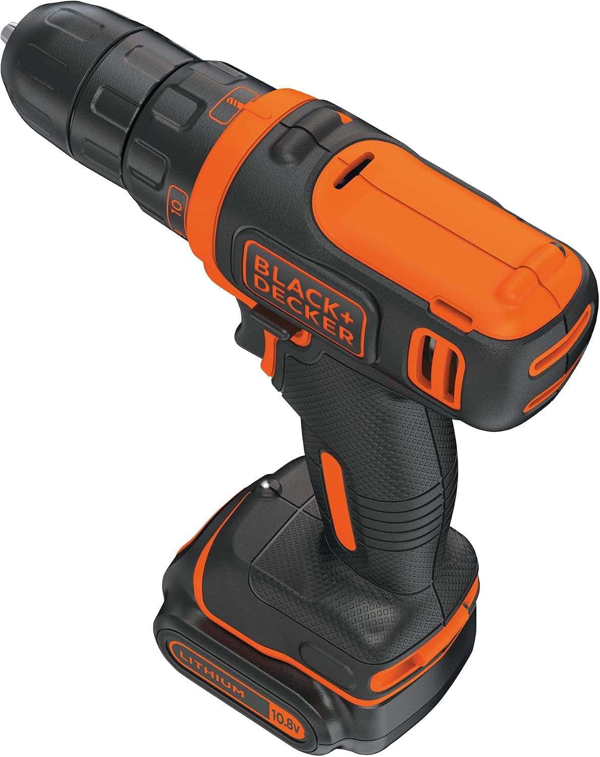 BLACK+DECKER BDCDD12-QW Ultra-Compact Cordless Drill with LED Work Light, 10.8V Li-ion Battery and Charger - Image 1