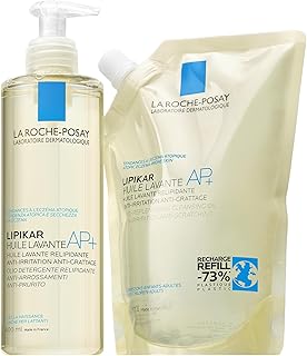 La Roche-Posay | Lipikar Huile Lavante AP+ Huile de douche | Nettoie en douceur | Anti-irritations | Pour peaux normales, sèches & atopiques | Dès la naissance | 400ml + éco-recharge de 400ml - Image 1