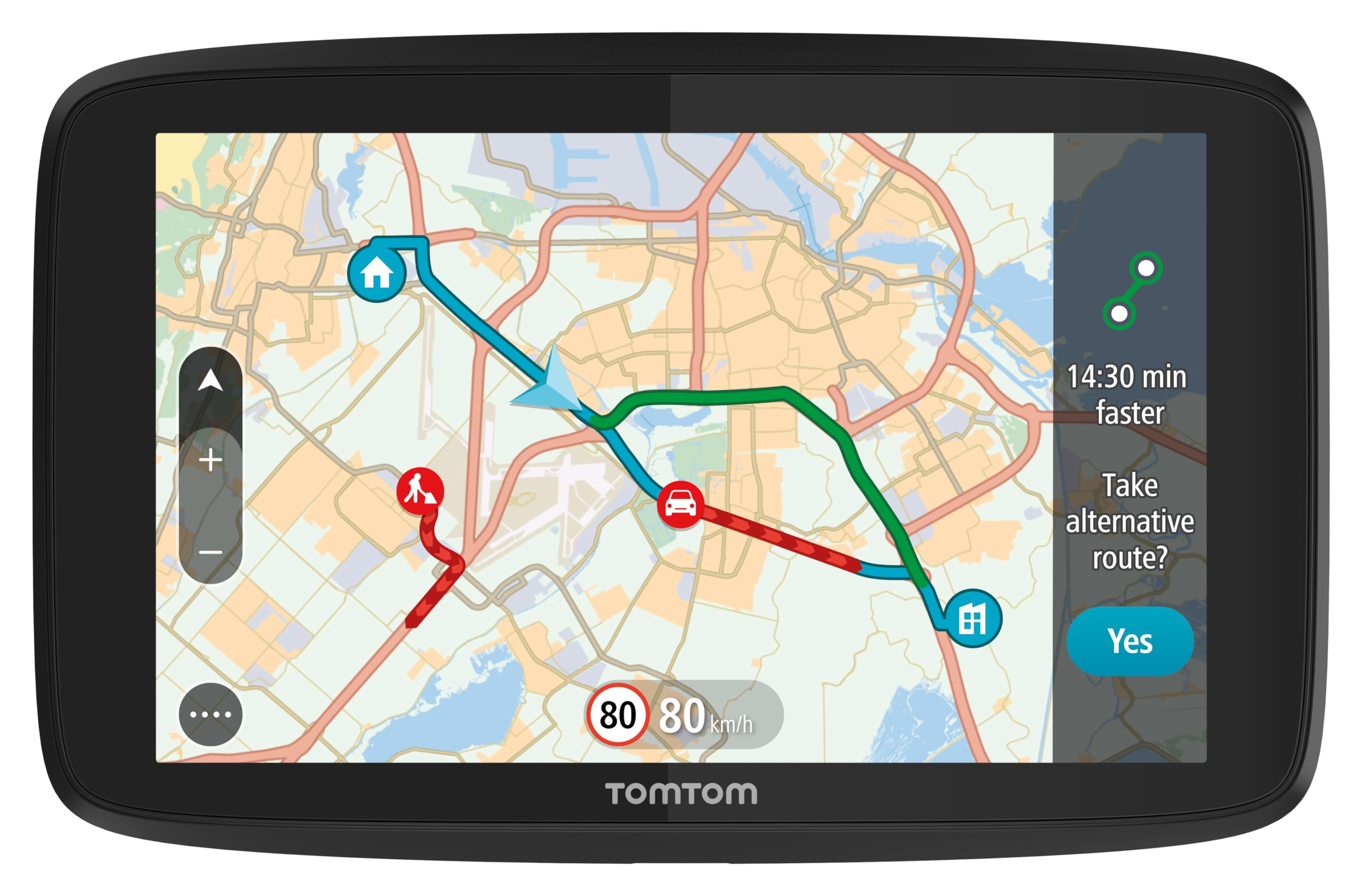 TomTom GPS GO Essential - 5 pouces, Évitez des embouteillages grâce à TomTom trafic, mises à jour des cartes Europe, mises à jour via Wi-Fi (Reconditionné) - Image 1