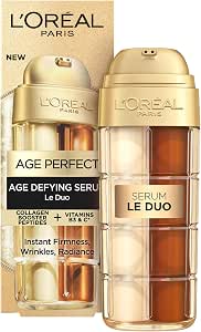 L'Oréal Paris Le Duo Serum Anti Wrinkle 2-in-1 Face Collagen Booster Formula for All Skin Types Firming and Illuminating Double Action with Collagen Vitamins B3 and C – 30 ml Bottle - Image 1