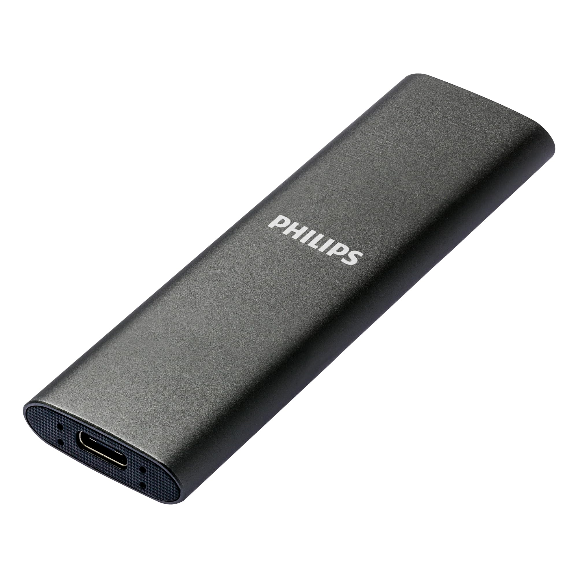 Philips Portable External SSD 250GB - Ultra Slim, SATA Ultra Speed USB-C - USB, Read Speed up to 540MB/s, Write Speed up to 540MB/s, Aluminum - Image 1