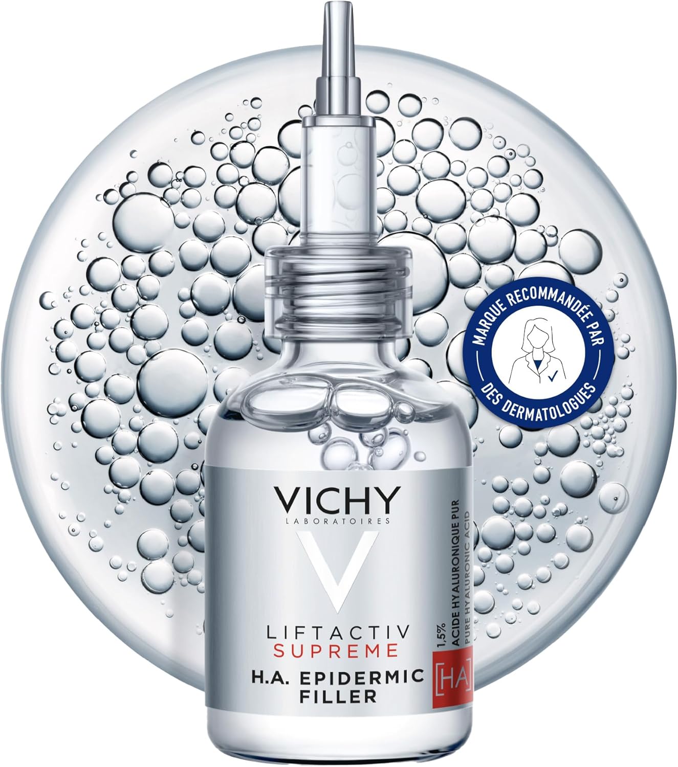 Vichy, Liftactiv H.A., Sérum Anti-Rides Epidermic Filler, Comble & Repulpe, Enrichi en Acide Hyaluronique, Pour Peaux Sensibles, 30 ml - Image 1