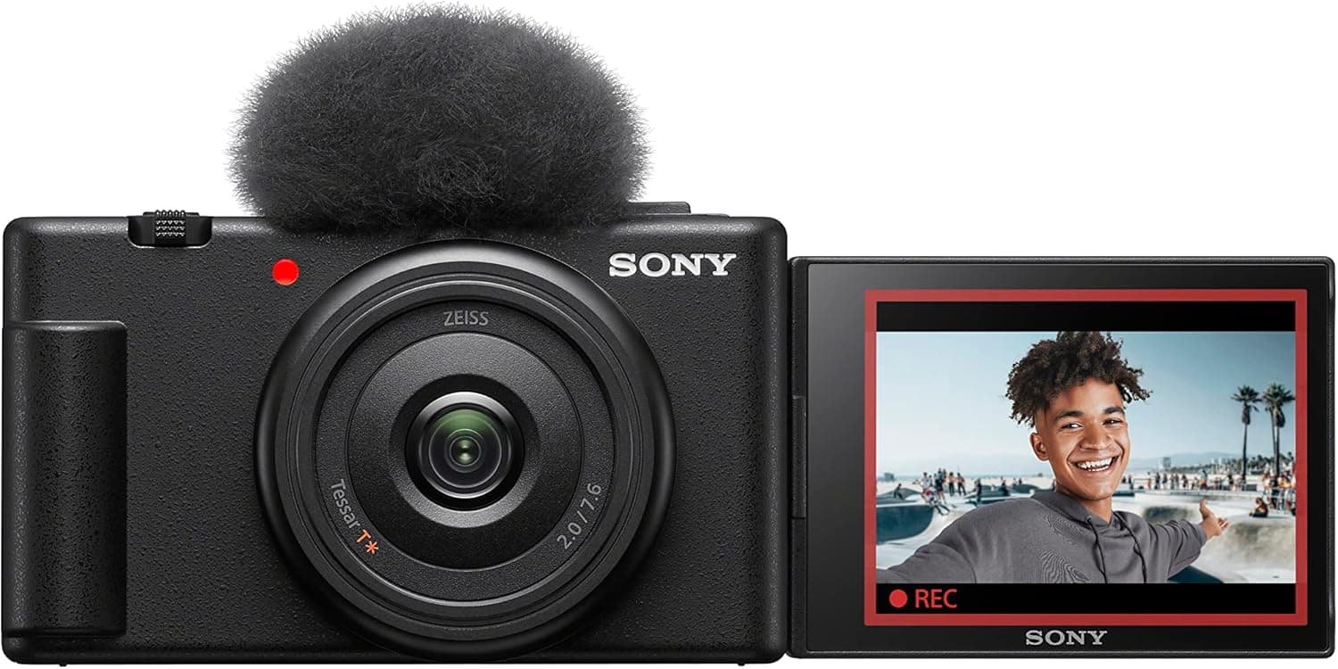 Sony ZV-1F | Vlog Camera - Digital Camera - Adjustable Screen, 4K Videos, Slow Motion, Vlog Functions - Black