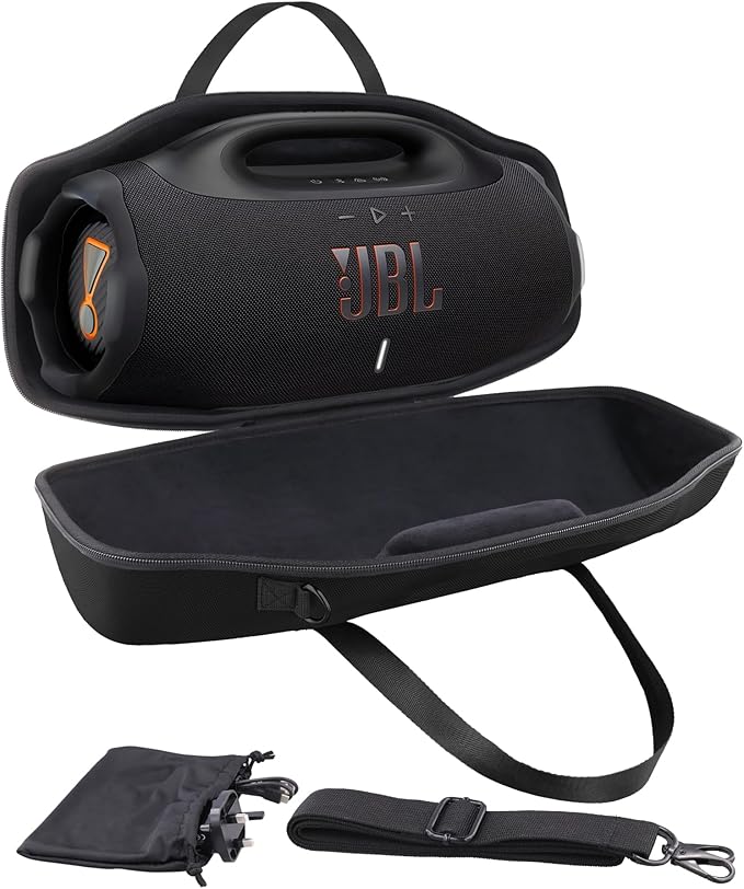 co2CREA Hard Travel Case Hard Cover Case Shell for JBL Boombox 4 Portable Bluetooth Speaker, Case Only, Full black, Modern - Image 1