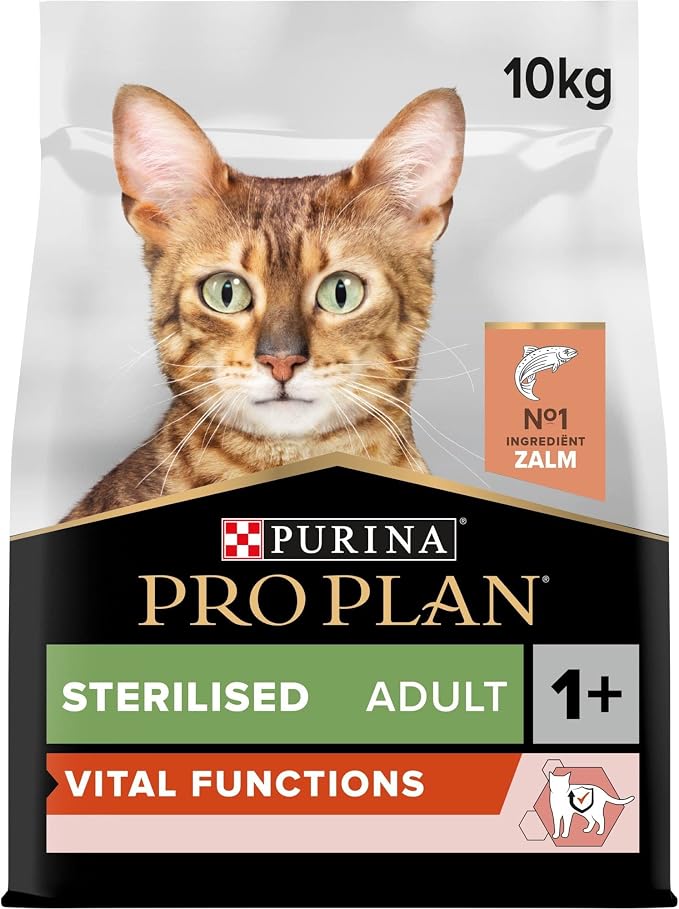 PURINA Pro Plan STERILISED Adult Vital Functions with Salmon, 10 kg Bag - Image 1