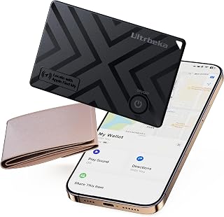 Traqueur portefeuille ultra fin certifié MFi compatible avec Apple Find My | Pour portefeuilles, clés et sacs | 1 paquet individuel - Image 1