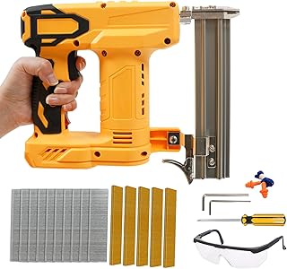 Cloueuse sans fil pour batterie Dewalt 18V 20V, Pistolet à clous électrique 2 en 1 18GA, 1000 clous droits et 500 clous en U inclus pour le bricolage et le travail du bois - Image 1