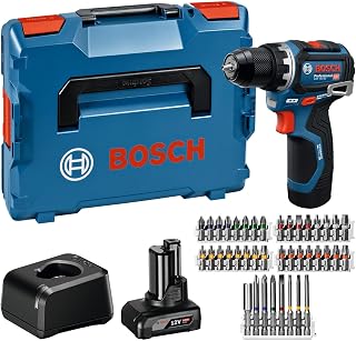 Bosch Professional perceuse-visseuse 12V sans-fil GSR 12V-32 (Advanced KickBack Control, moteur sans charbons, avec batterie 2,0 Ah et 4,0 Ah, GAL 12V-20, accessoires, calage P&C, L-BOXX) - Image 1