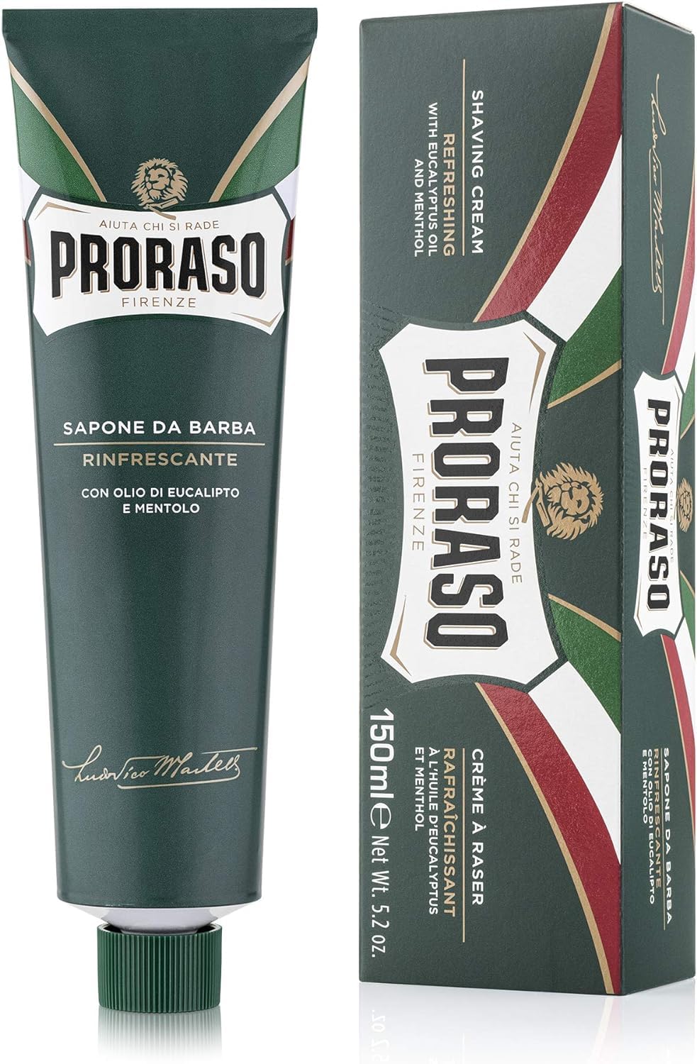 Proraso | Refreshing shaving cream (tube of 150 ml) – Invigorating shaving cream with eucalyptus oil and menthol – Made in Italy - Image 1