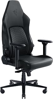 Razer Iskur V2 - Chaise de Jeu avec Support Lombaire adaptatif (Cuir synthétique de qualité EPU, Coussins en Mousse Haute densité, accoudoirs 4D, Courbe Lombaire entièrement réglable) Noir - Image 1