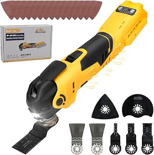 Outil Multifonction Oscillant Compatible avec Dewalt Batterie 18V (Sans Batterie), Outil Oscillants Sans Balais, 5 Vitesses Variables, Angle Oscillation de 4° pour Couper Poncer et Gratter - Image 1