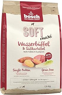 bosch HPC SOFT Maxi Buffle d'eau et patate douce - Croquettes semi-moelleuses pour chiens adultes de grande race - Monoprotéines - Sans céréales - 1 x 2,5 kg - Image 1