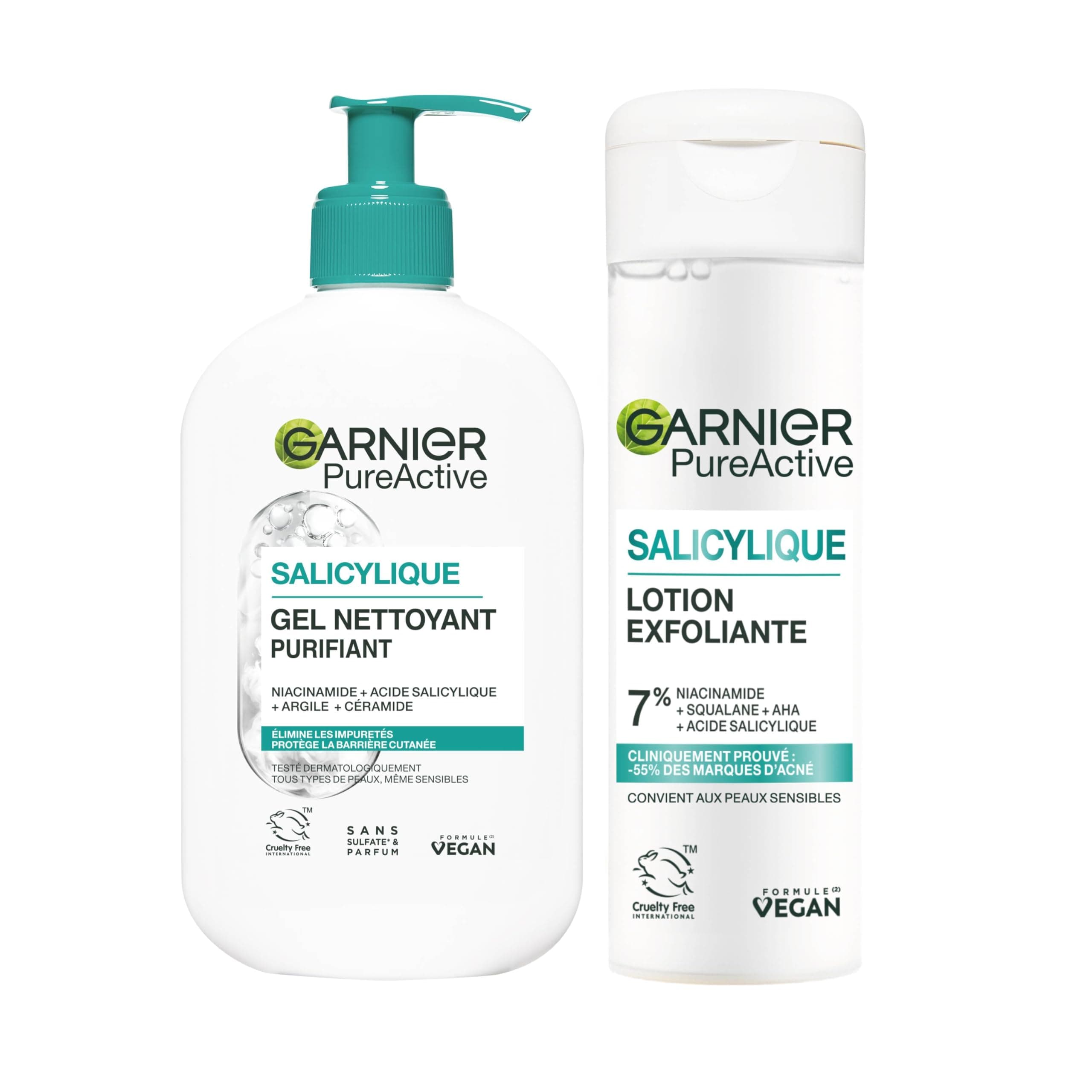 GARNIER Pure Active Face Scrub + Niacinamide Facial Cleanser - Reduces the Appearance of Blemishes - Vegan & Cruelty Free - All Skin Types - Men & Women