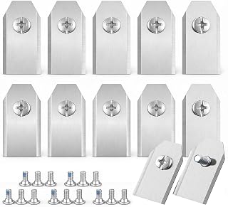 Lot de 12 Lame Robot Tondeuse, vis incluses - Lame de Rechange pour Tondeuse Longue durée Compatible, pour Tondeuses à Gazon Robot Compatible, avec Husqvarna Automower, Gardena, Yard Force - Image 1