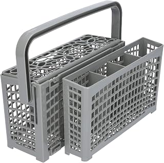 Panier à couverts 2 en 1 universel, divisible, adapté à de nombreux lave-vaisselle et lave-ustensiles de Bosch Siemens Miele AEG Neff | 23 cm x (8,5 cm + 4,5 cm) x 13,5 cm - Image 1