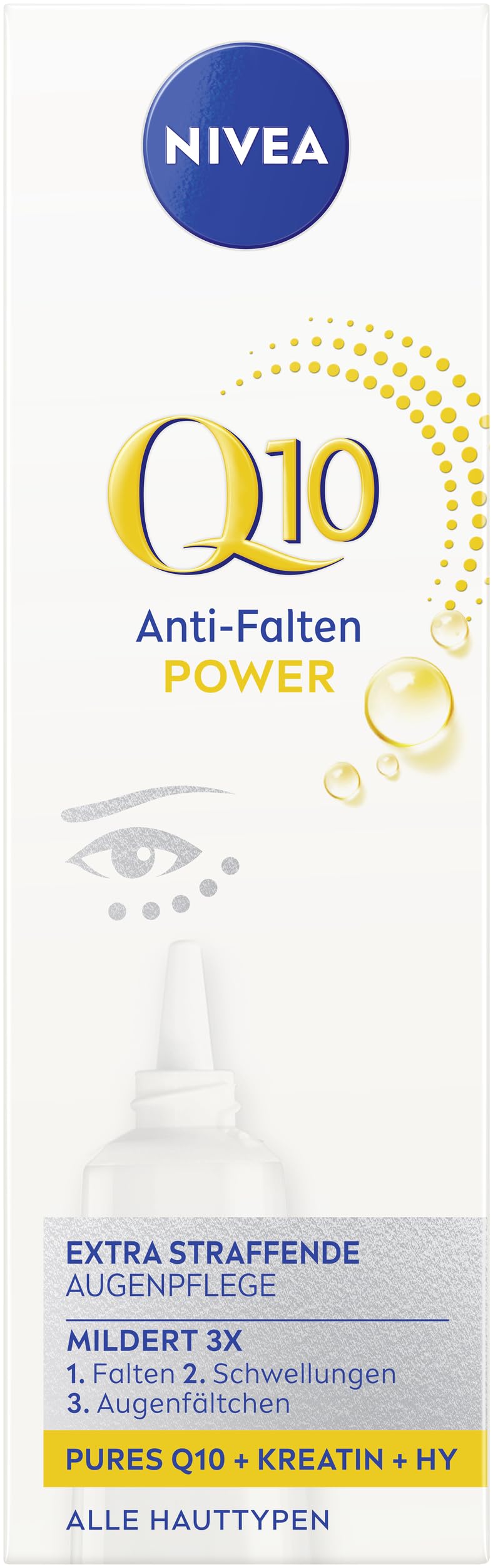NIVEA Q10 Power Extra Firming Anti-Wrinkle Eye Cream Relieves Wrinkles and Puffiness, Firming Moisturizer with Q10, Creatine & Hyaluronic Acid (15 - Image 1