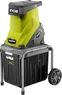 RYOBI - Broyeur de Végétaux RSH2545B – Moteur 2500W, Système à Couteaux, Bac 40L, Roues de Transport, Idéal Branches, Déchets Verts, Jeunes pousses et Taille de saisons - Image 1