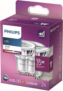 Philips ampoule LED Spot GU10 35W Blanc Neutre, Verre, Lot de 2 - Image 1