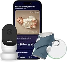 Dream Duo 2 Système de surveillance intelligent pour bébé : Dream Sock® & Owlet Cam 2- Suivi du pouls et de l'oxygène et vidéo HD - Bedtime Blue - Image 1
