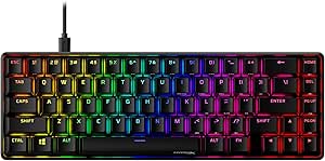 HyperX Alloy Origins 65 Mechanical Gaming Keyboard - 65% Ultra-Compact Form Factor - HyperX Red Switch (Linear) - Dual Layer PBT Keycaps - RGB LED Backlight - Image 1