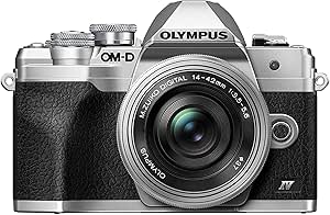 Micro Four Thirds Olympus Om-D E-M10 Mark IV Camera Kit, 20MP Sensor, Electronic Viewfinder, 4K Video, Wi-Fi, Silver - Includes M.Zuiko Digital Ed 14-42mm F3.5-5.6 Pancake Lens Silver - Image 1