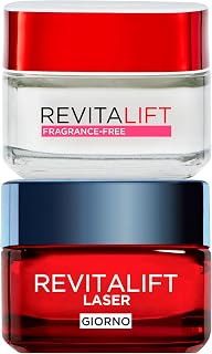 L'Oréal Paris Revitalift Crème Visage Anti-Rides Sans Parfum Effet Lifting Probiotique Pro-Rétinol 50ml + Laser Crème de Jour Anti-Âge Raffermissante Acide Hyaluronique Vitamine C 50ml - 2 Crèmes - Image 1