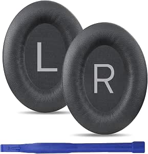 Replacement Ear Pads Earpads for Bose QuietComfort 45 (QC45)/QuietComfort SE (QC SE)/Quiet Comfort Wireless Headphones, Softer Protein Leather & Memory Foam Headphones (Grey) - Image 1