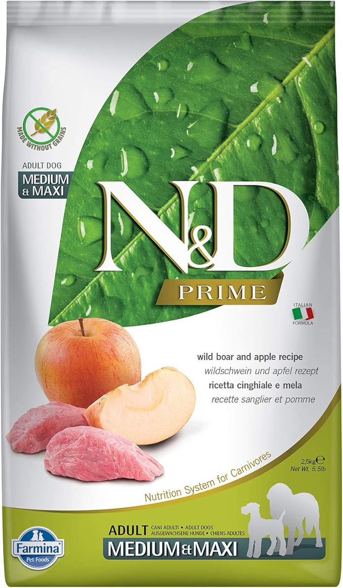 N&D Prime Dog Med/Max SANGL. Bag/2.5kg Food FARMINA - Image 1