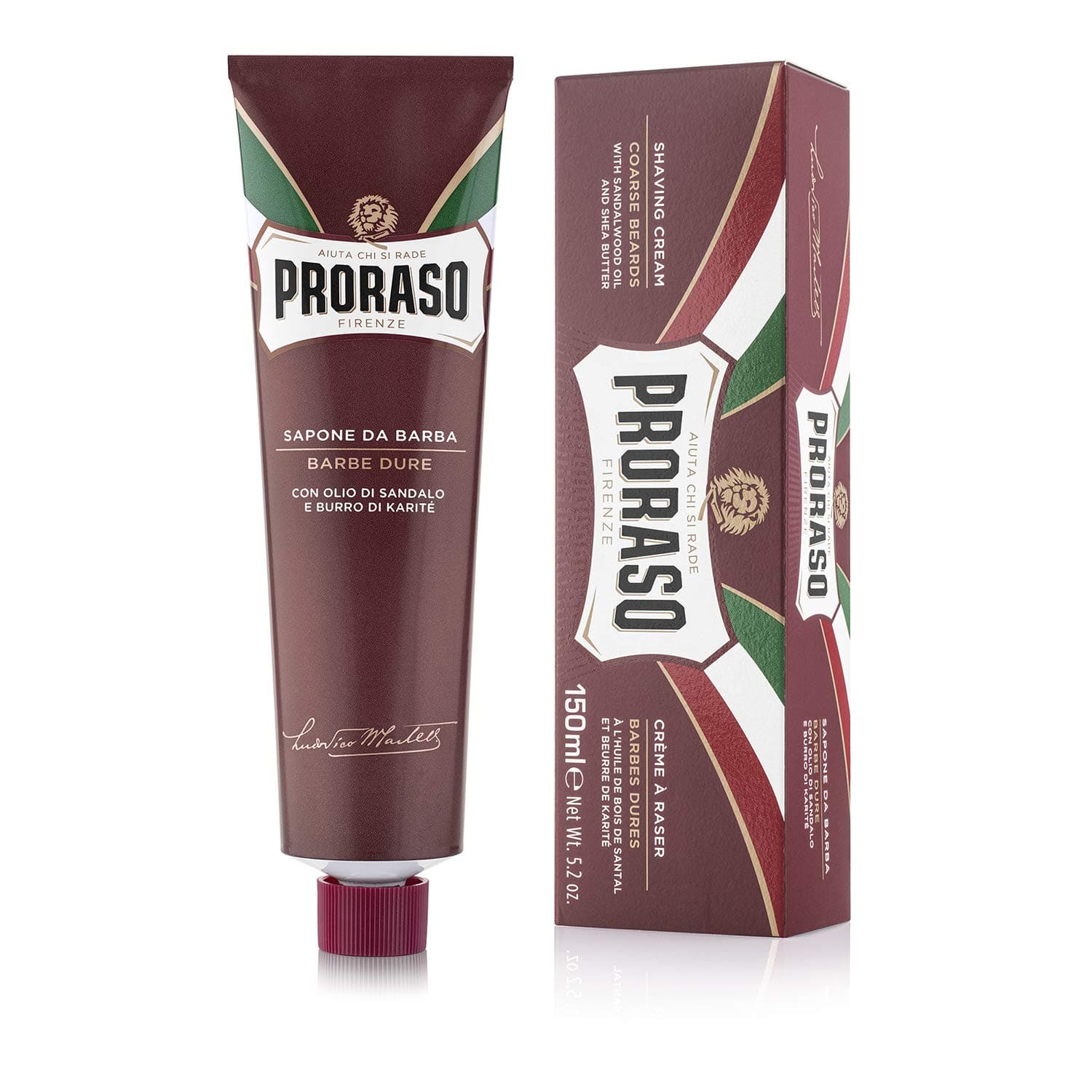 Proraso | Nourishing Tube Shaving Cream for Hard Beards (150ml) - Protective Shaving Cream with Sandalwood Oil & Shea Butter