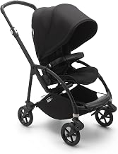 Bugaboo Bee 6 Poussette - Poussette citadine, légère et compacte pour nouveaux nés et bébés, avec barre de protection, roues de 17.8cm, pliable d'une seule main, capote en noir - Image 1